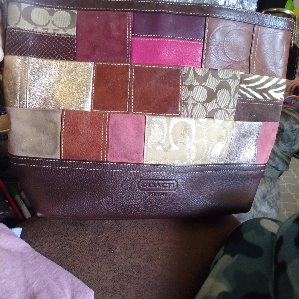 Coach Multicolor Patchwork Leather Bag - image 1